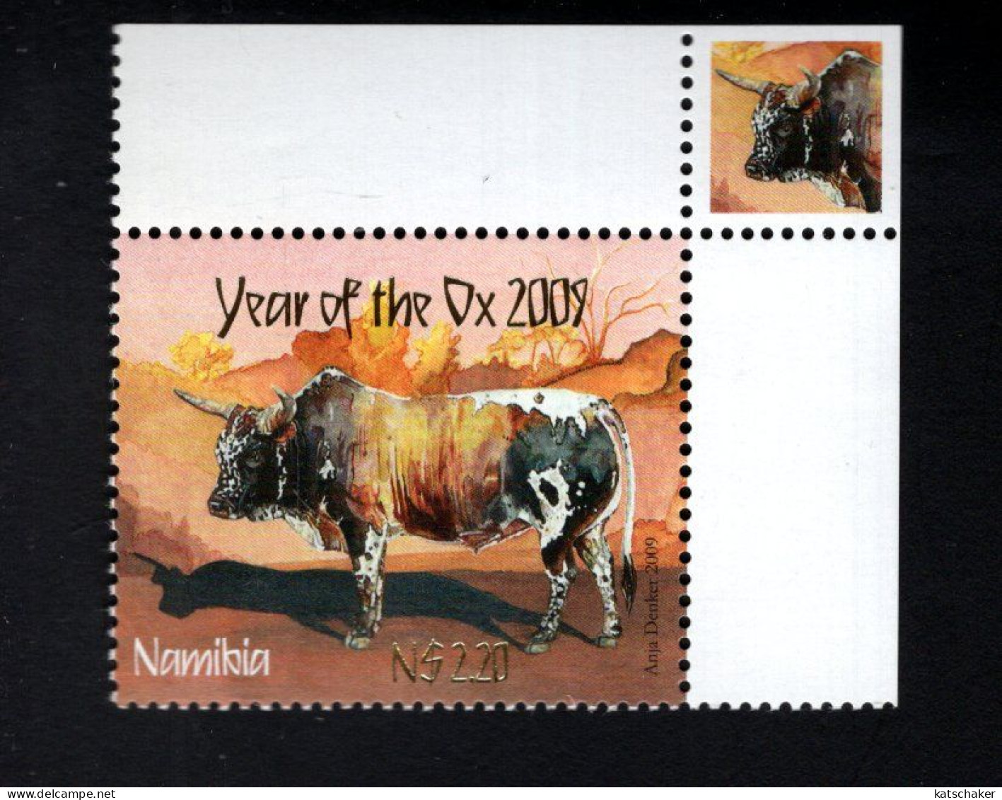 2031348716 2009 SCOTT 1173 (XX) POSTFRIS MINT NEVER HINGED -  YEAR OF THE OX - NEW YEAR 2009 - Namibie (1990- ...)