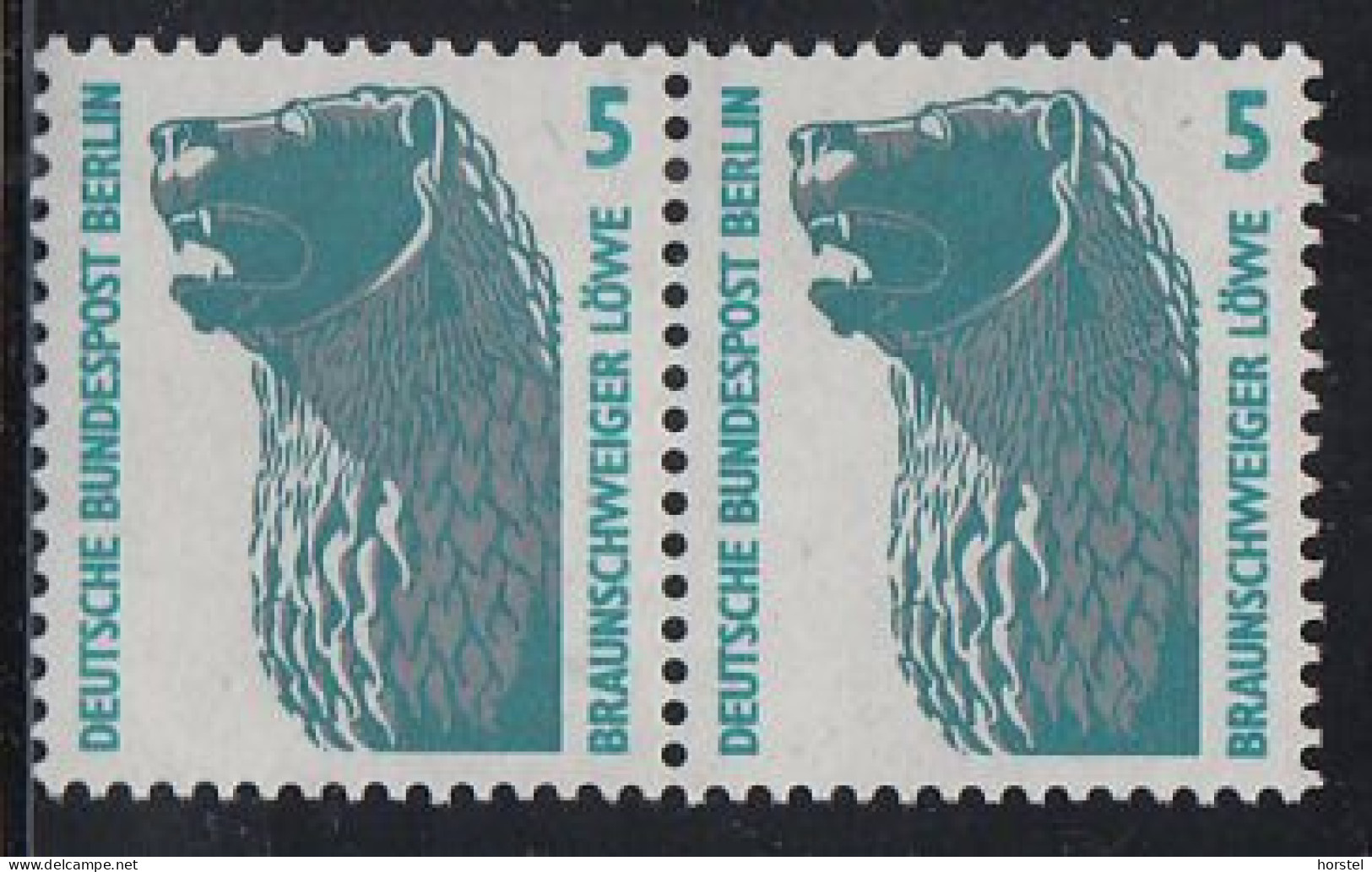 Berlin Mi Nr.863/863 - Freimarken - Braunschweiger Löwe - Waagerechtes Paar - 1981-1990