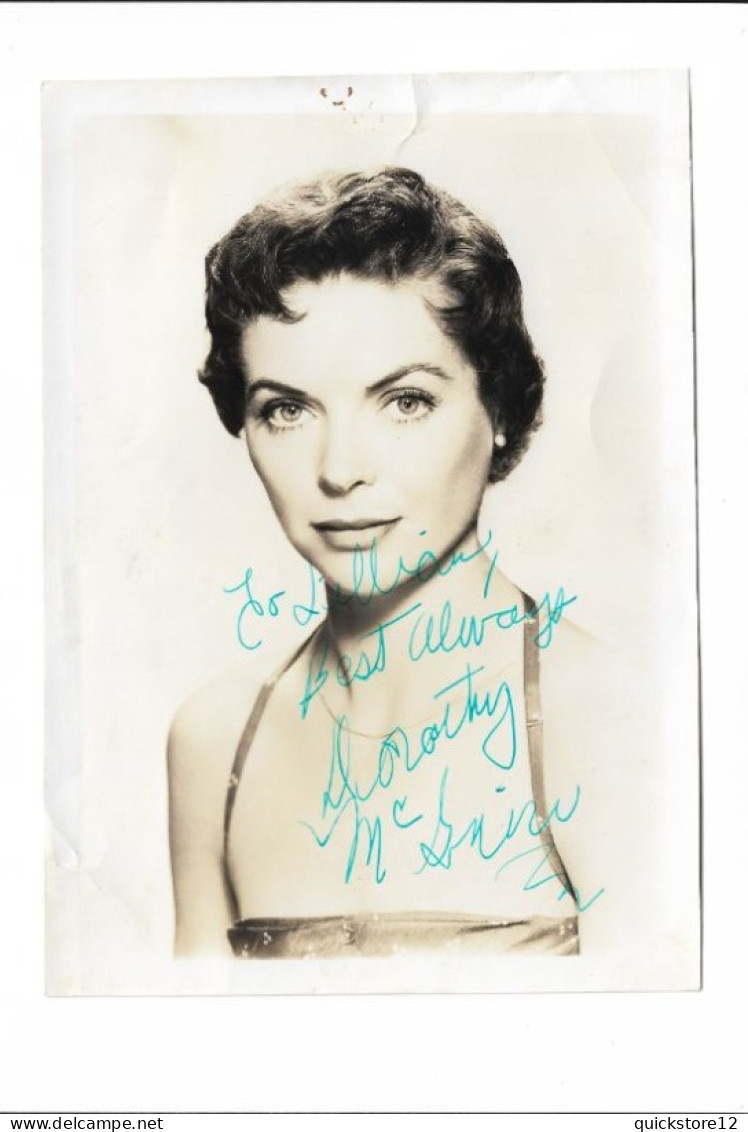 Actriz Cinematográfica Estadounidense Dorothy McGuire  18cmx13cm - Autógrafo   - 7522 - Célébrités