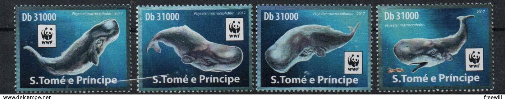 Sao Tome Y Principe     Espèces Menacées- Endangered Animals 2017 WWF  XXX - São Tomé Und Príncipe