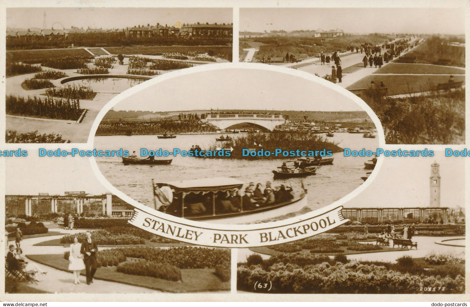 R002778 Stanley Park Blackpool. Multi View. Valentine. RP - Monde