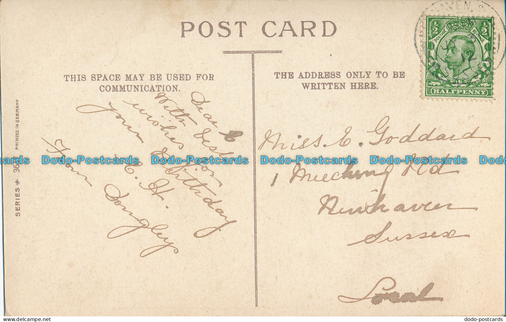 R002779 Greeting Postcard. To Greet Your Birthday. 1912 - Monde