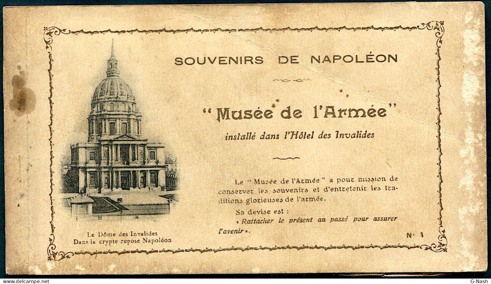 CPA Napoléon - Carnet De 10 CPA (Musée De L'Armée) - Une Carte Détachée - Personnages Historiques