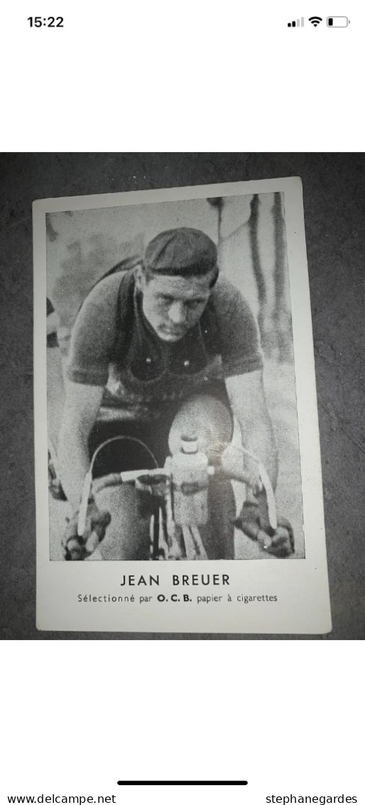 Carte Postale Jean Breuer Cyclisme Collection OCB Année 50 - Cycling
