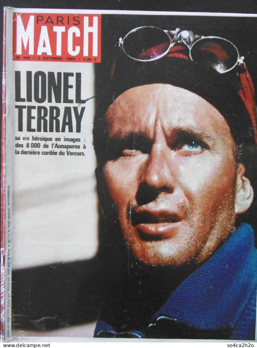 Paris Match N°860 2 Octobre 1965 Lionel Terray, Mort Pour La Montagne - Informations Générales