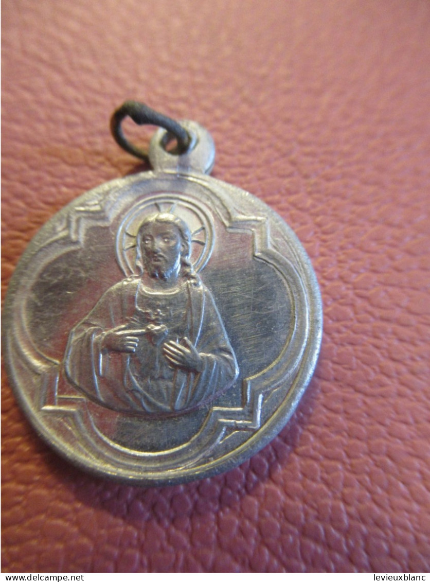 Médaille Religieuse Ancienne / Coeur Du Christ/ Vierge à L'Enfant / Notre Dame Du Mont Carmel /Début XXéme    MDR49 - Religion & Esotericism