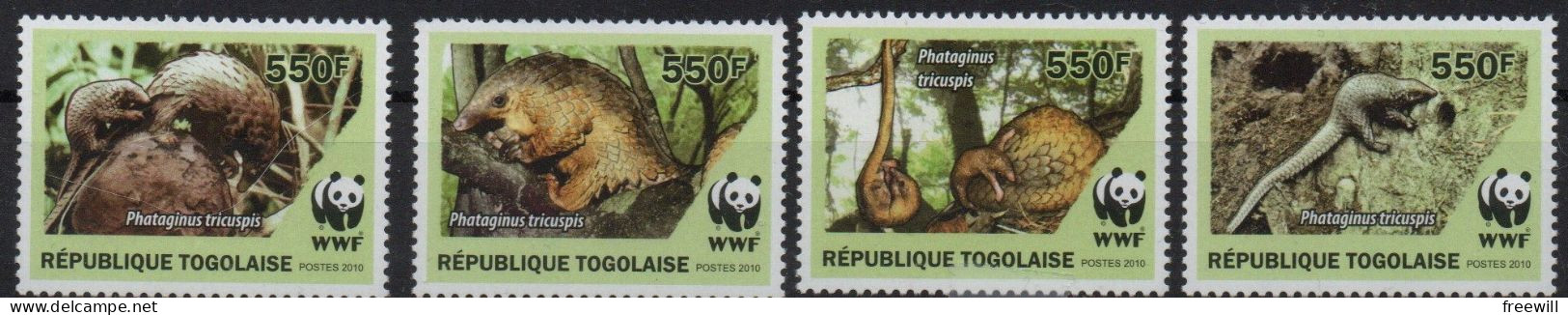 Togo  Espèces Menacées- Endangered Animals 2010 WWF  XXX - Togo (1960-...)