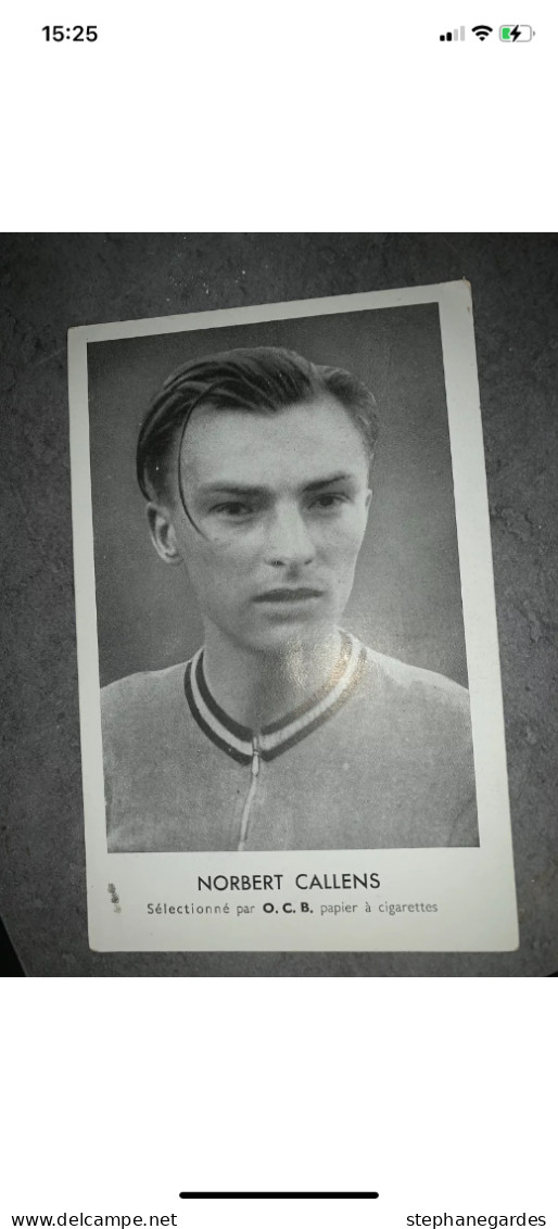 Carte Postale Norbert Callens Cyclisme Collection OCB Année 50 - Cyclisme