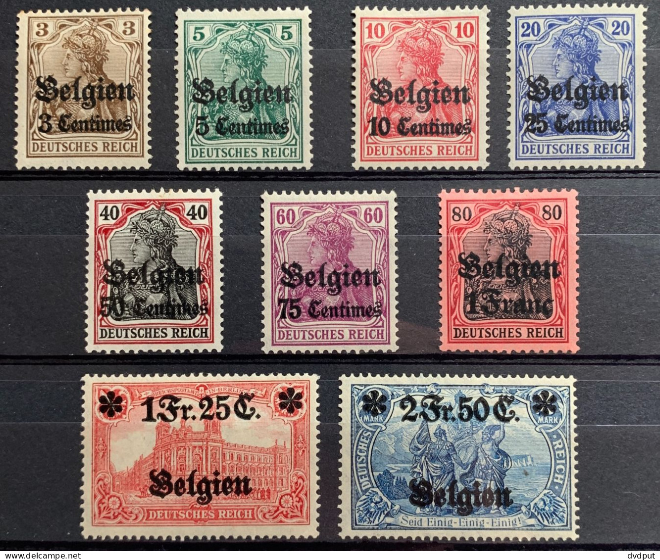 België, 1916, OC1/9, Ongebruikt *, OBP 120€ - OC1/25 Gouvernement Général