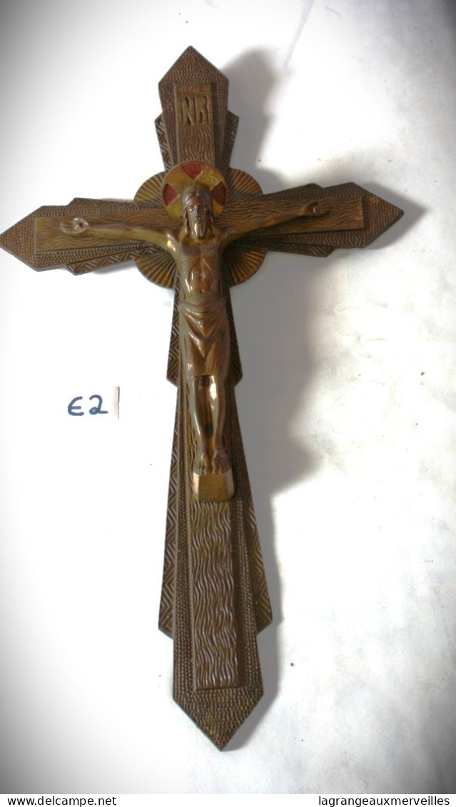 E2 Ancien Christ Sur La Croix - Objet De Dévotion - Old Church - Seigneur Ayez Pitié De Nous - Religious Art