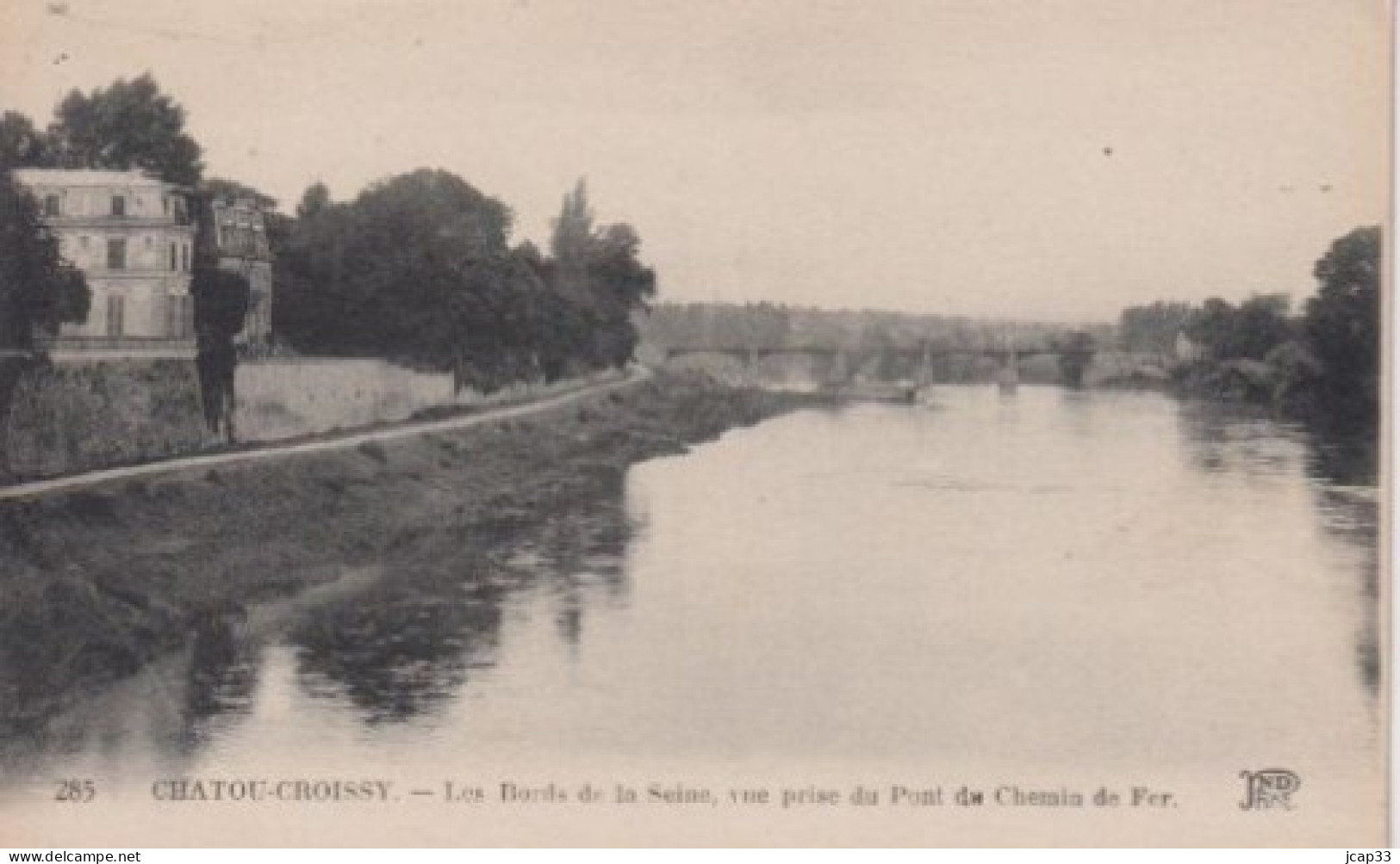 78 CHATOU-CROISSY  -  Les Bords De La Seine, Vue Prise Du Pont Du Chemin De Fer  - - Chatou