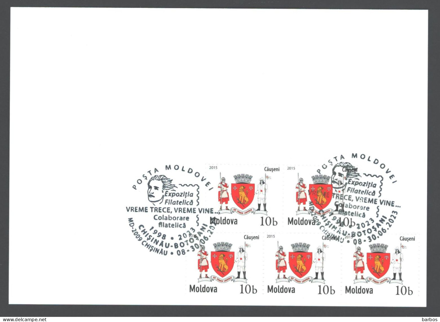 2023, Moldova  ,  Philatelic Exhibition ”VREME TRECE, VREME VINE..., Eminescu , Special Postmark - Moldavie