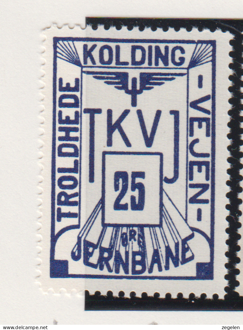 Denemarken Spoorwegzegel Cat.DFBK Lijn: TKVJ Troldhede Kolding Vejen Jernbane 44 - Other & Unclassified