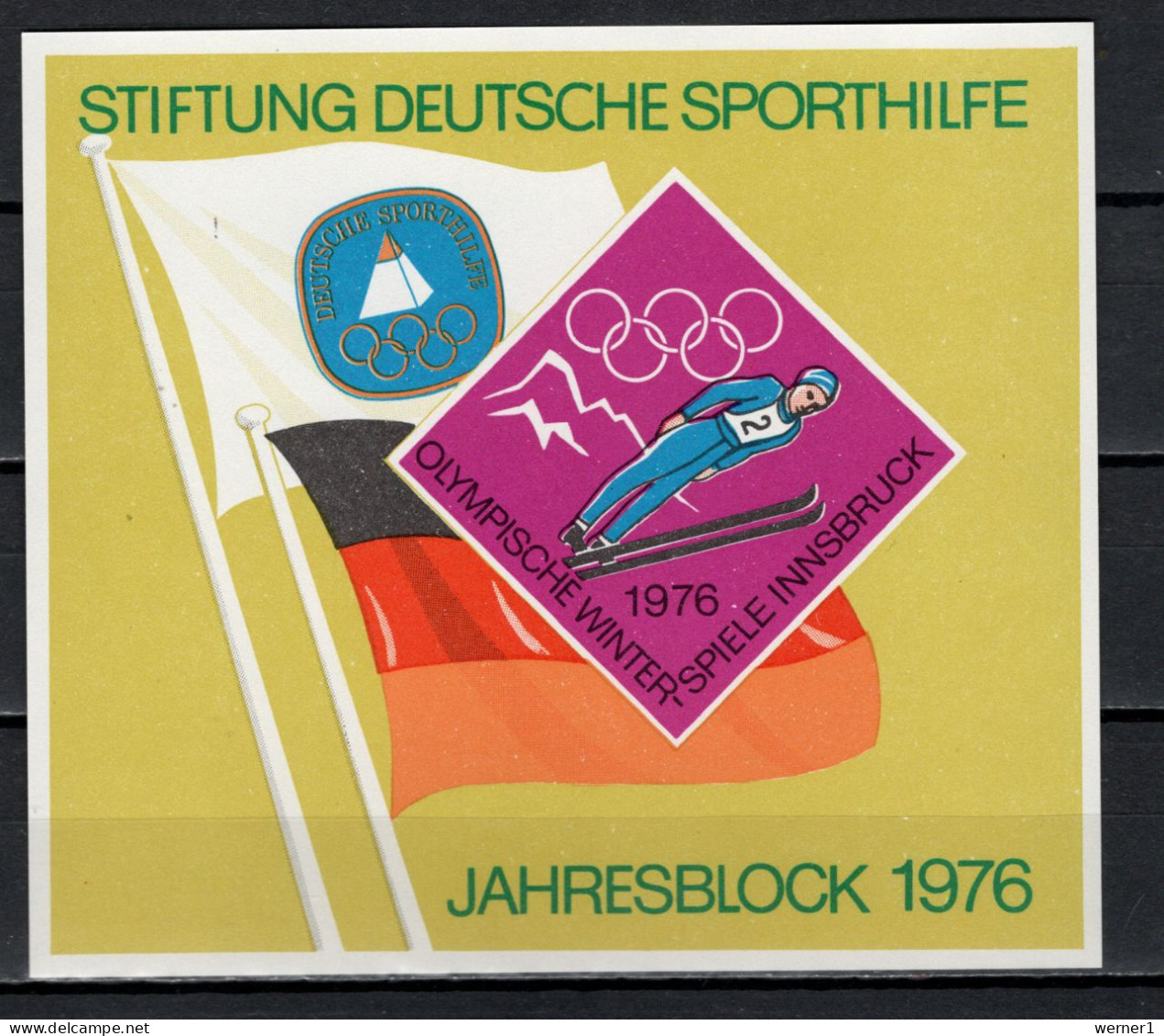 Germany 1976 Olympic Games Innsbruck Vignette MNH - Hiver 1976: Innsbruck