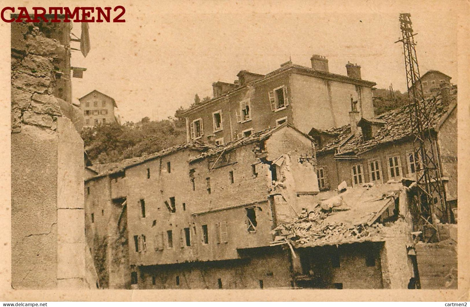 BELLEGARDE COUPY ANCIEN ETABLISSEMENT DES BAINS APRES LE SINISTRE 01 AIN CATASTROPHE - Bellegarde-sur-Valserine