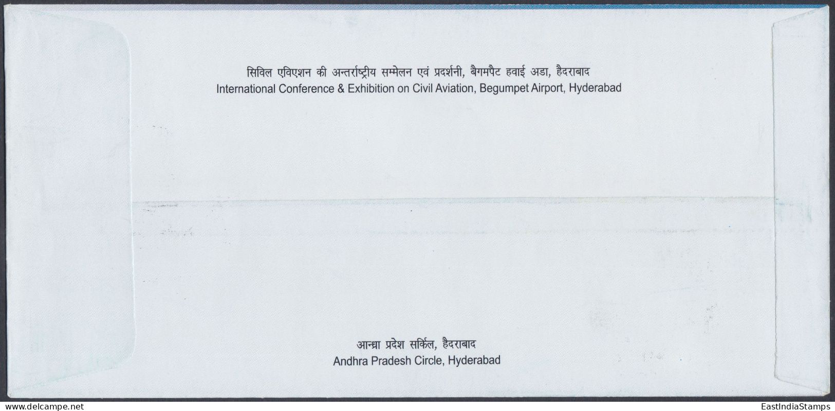 Inde India 2008 Special Cover Civil Aviation, Pawan Hans Helicopter, Aircraft, Hyderabad, Pictorial Postmark - Lettres & Documents
