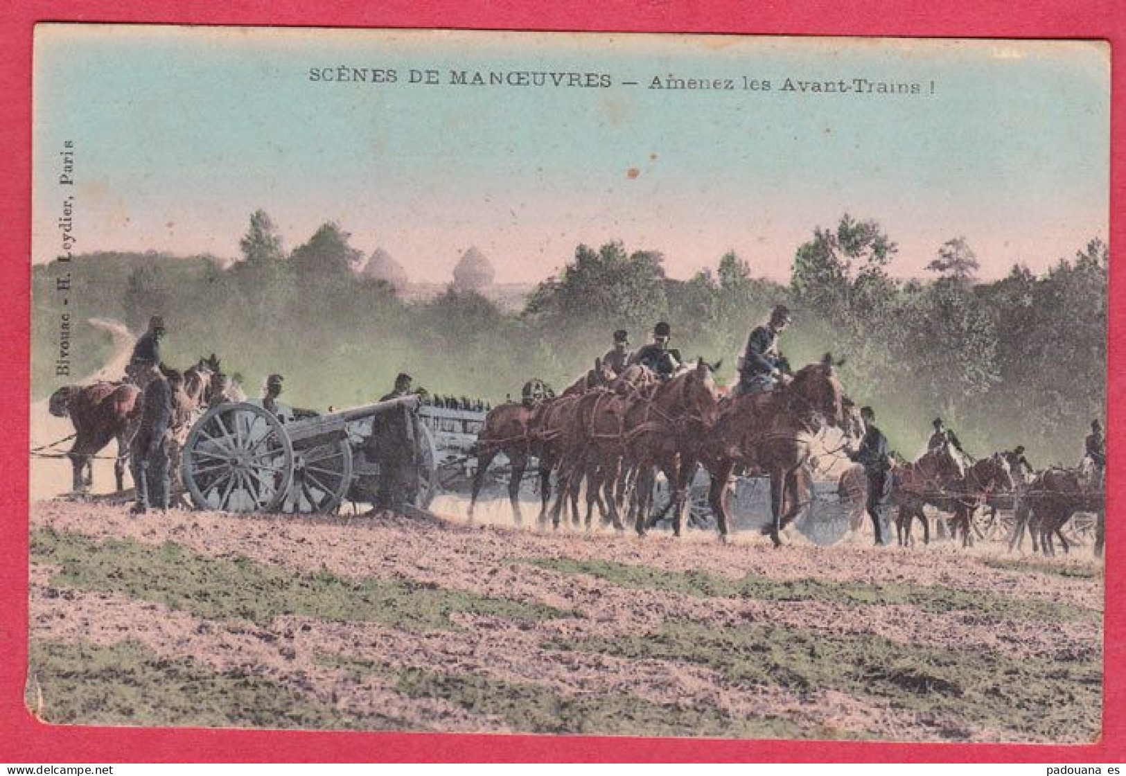 AD626 MILITARIA MILITAIRES ARTILLERIE SCENES DE MANOEUVRE AMENEZ LES AVANT-TRAIN CHEVAUX - - Manovre