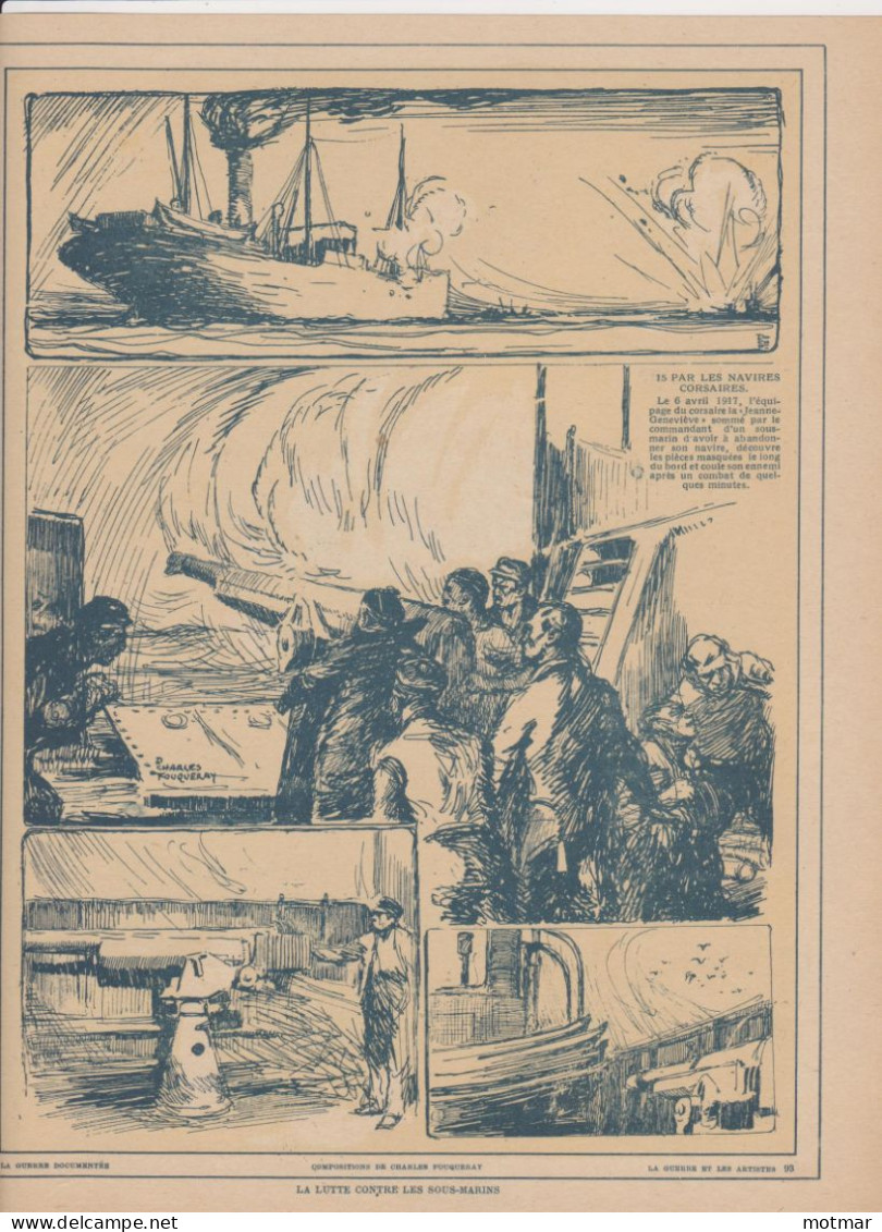 série de 82 gravures guerre 14/18- scènes de marine, batailles, ruines etc - voir scans -