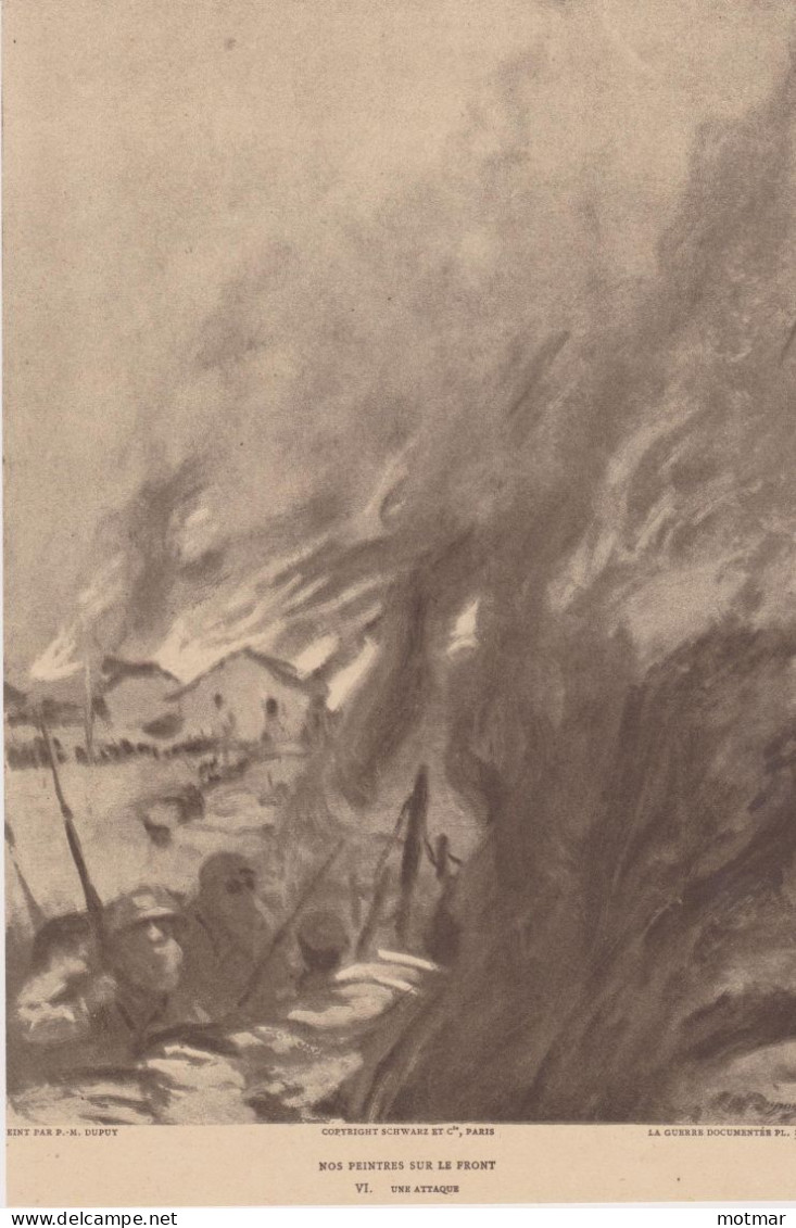 série de 82 gravures guerre 14/18- scènes de marine, batailles, ruines etc - voir scans -