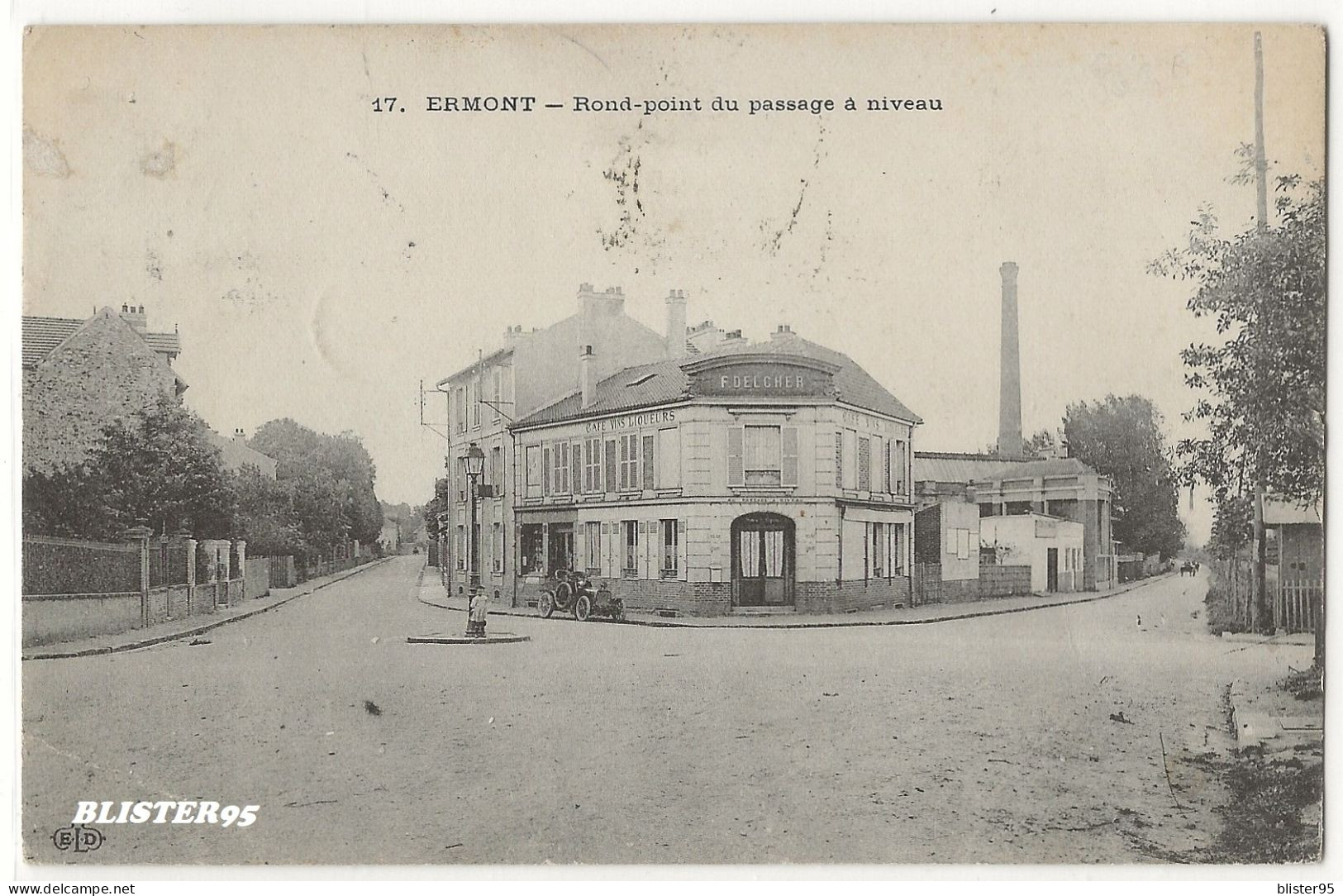 Ermont (95) Rond Point Du Passage A Niveau , Envoyée En 1910 - Ermont-Eaubonne