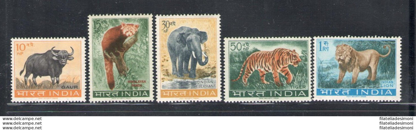 1963 INDIA - Preservazione Vita Animale, Stanley Gibbons N. 472-76, Serie Di 5 Valori, MNH ** - Autres & Non Classés