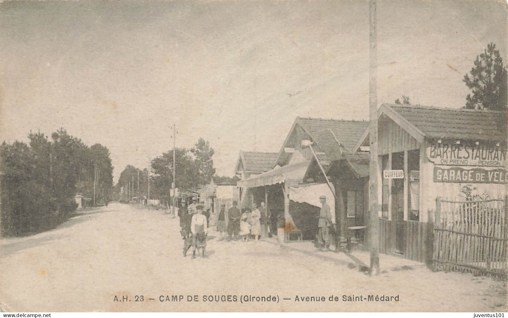 CPA Camp De Souge-Avenue De Saint Médard-23-Timbre   L2925 - Autres & Non Classés