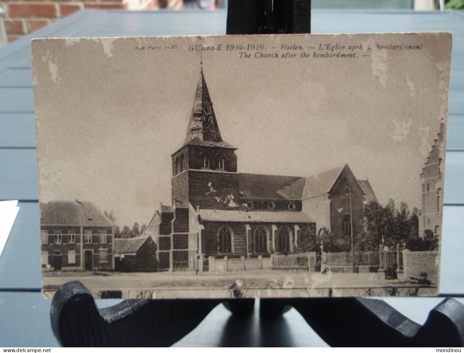 Cpa GUERRE 1914-1916 Haelen - L'Eglise Après Le Bombardement - Halen - Halen