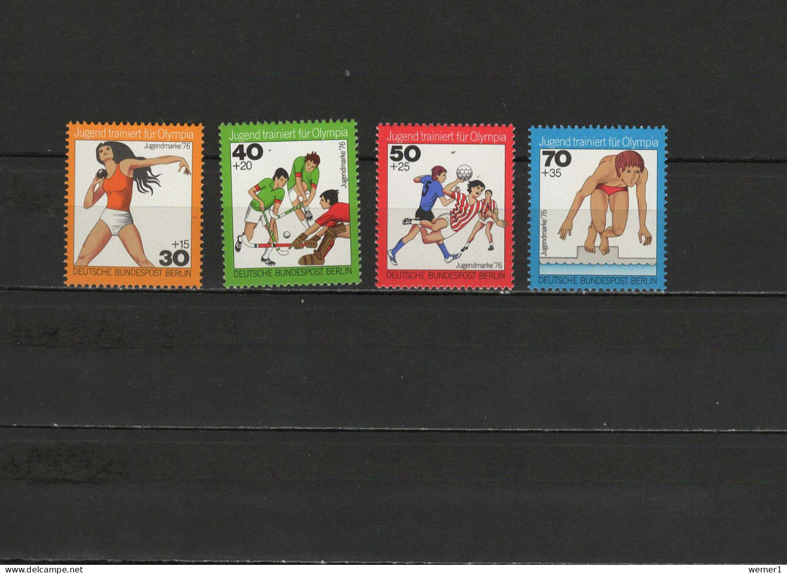 Germany - Berlin 1976 Olympic Games, Sport, Athletics, Hockey, Handball, Swimming Set Of 4 MNH - Sommer 1976: Montreal