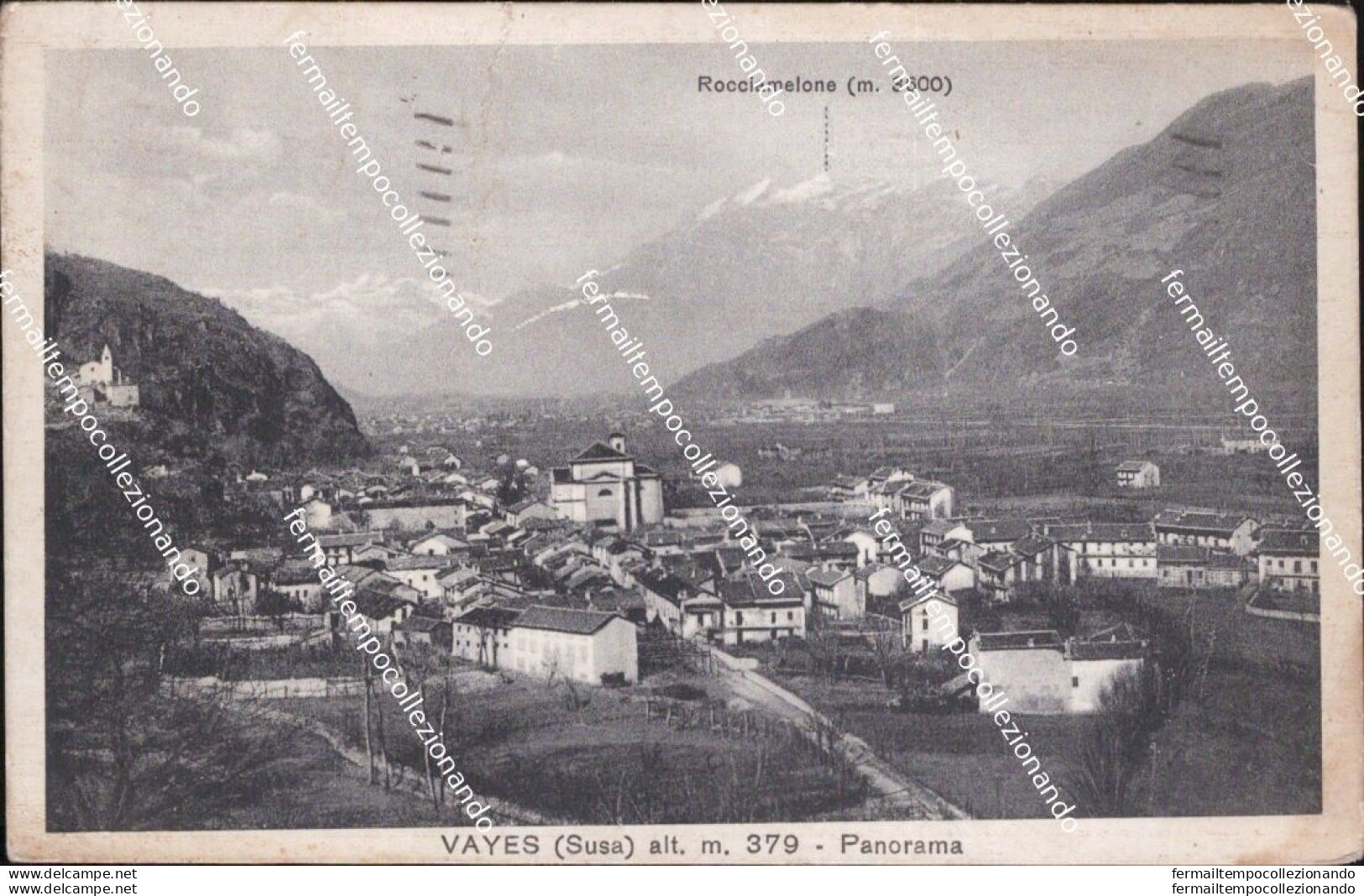 Cm552 Cartolina Vayes Panorama Provincia Di Torino Piemonte - Autres & Non Classés
