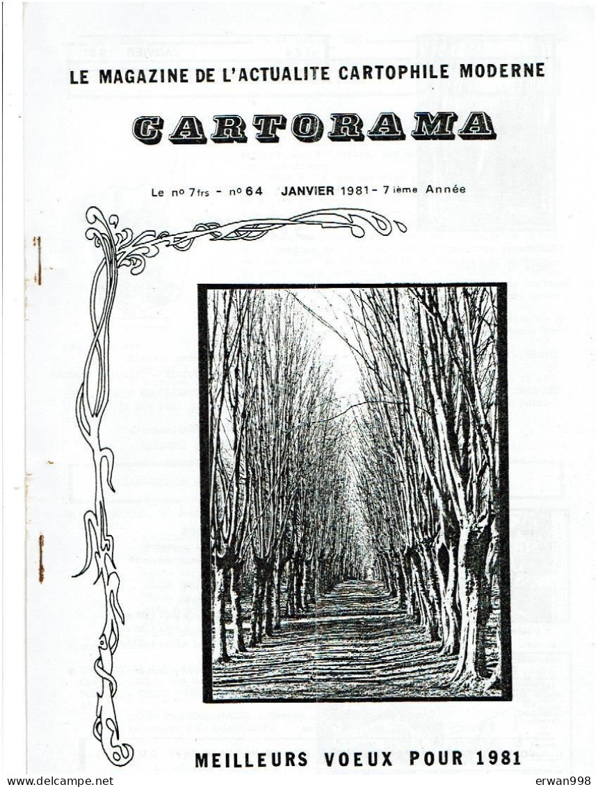 CARTORAMA Magazine De Cartophilie Moderne 11 N°  De 64 à 74 Année 1981 - 1323 - Livres & Catalogues