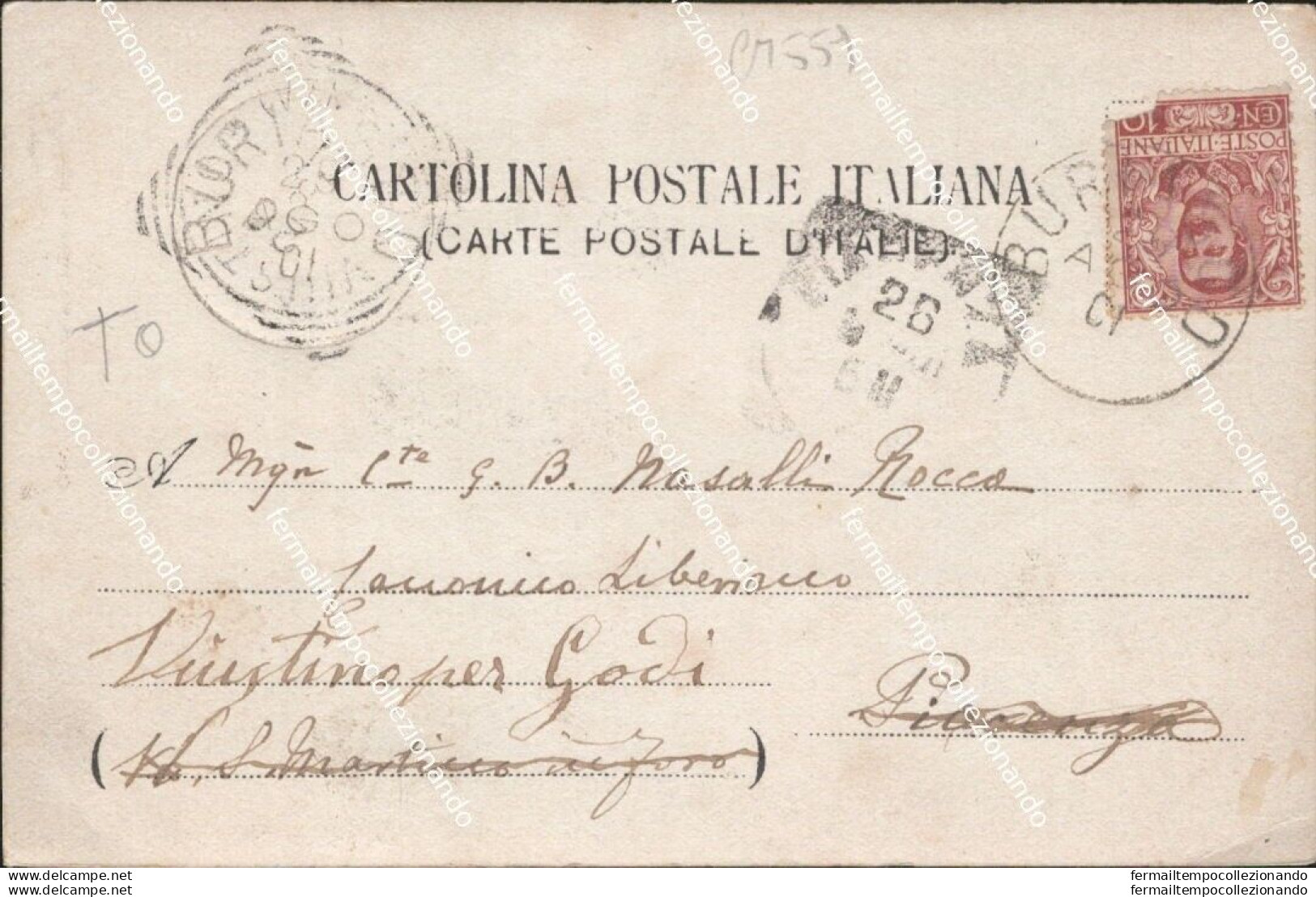 Cm559 Cartolina Fotografica Torino Citta' 1901 - Other & Unclassified