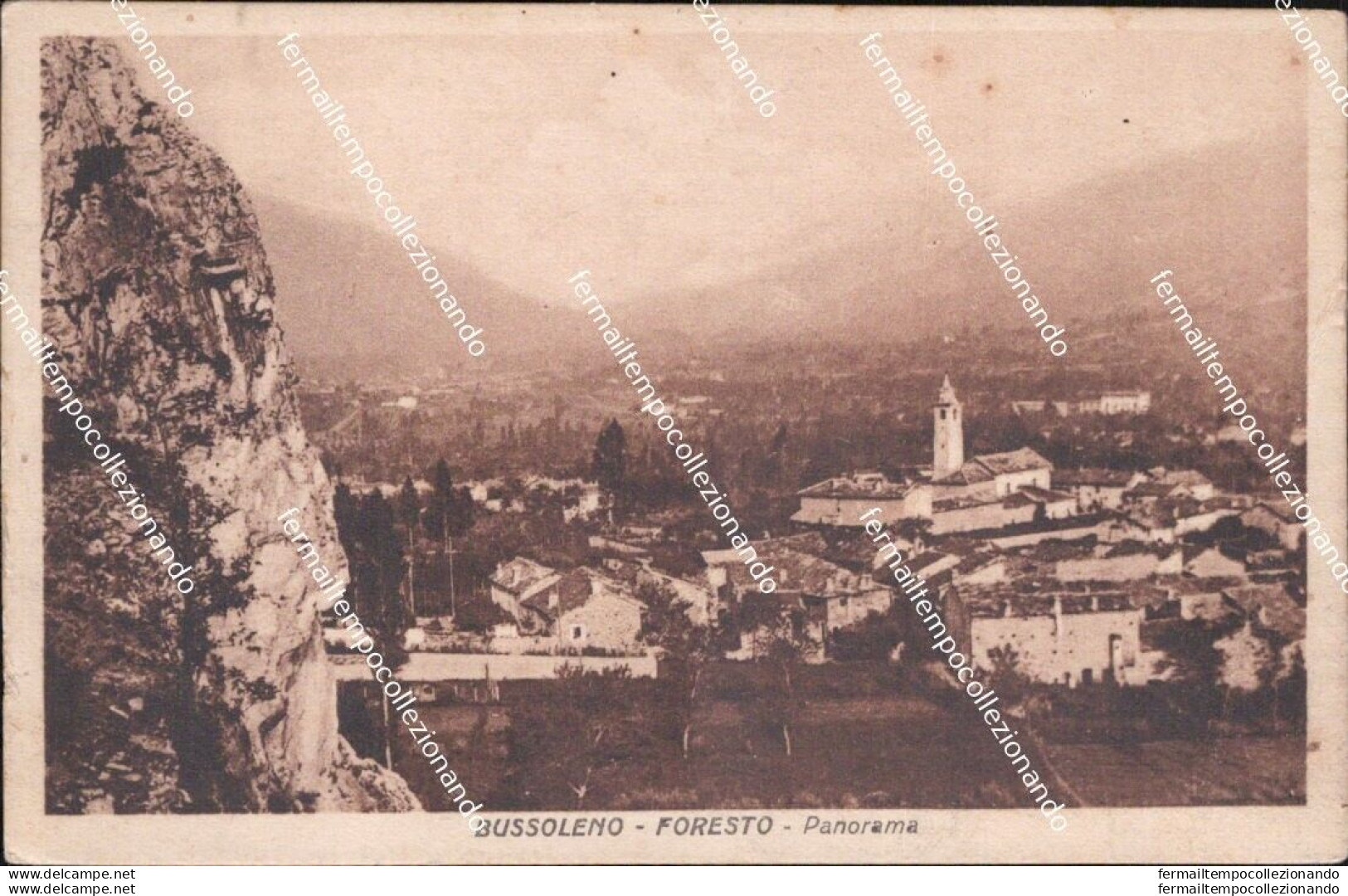 Cm553 Cartolina Bussoleno Foresto Panorama Provincia Di Torino Piemonte - Autres & Non Classés