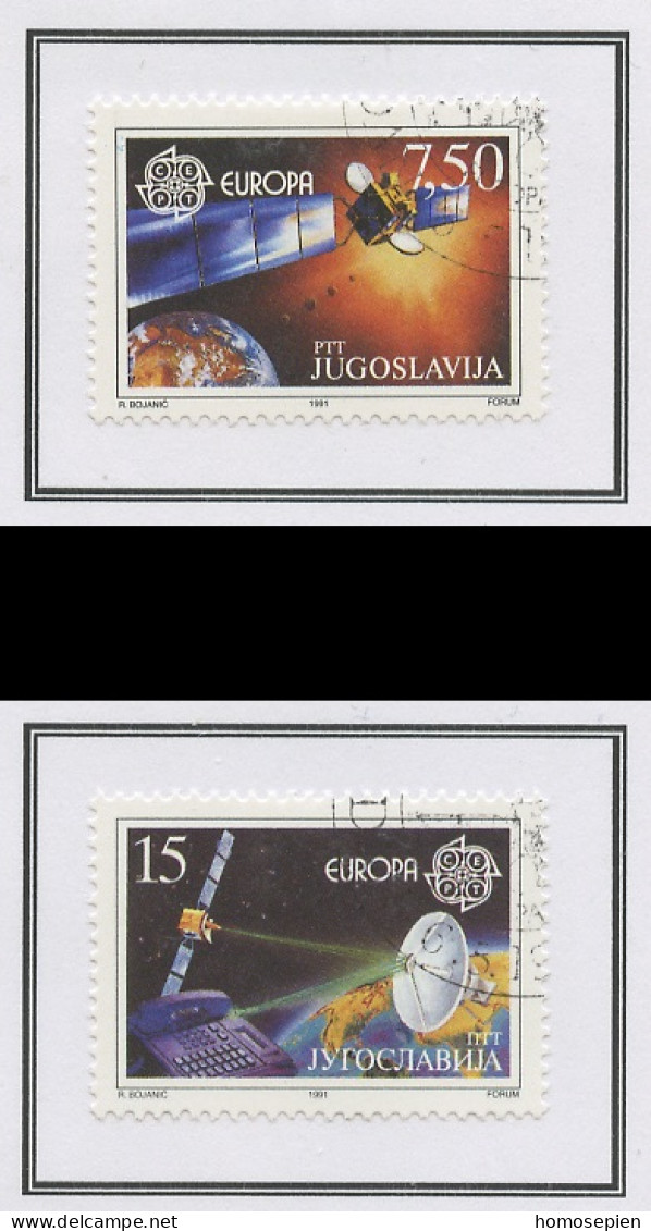 Yougoslavie - Jugoslawien - Yugoslavia 1991 Y&T N°2341 à 2342 - Michel N°2476 à 2477 (o) - EUROPA - Used Stamps