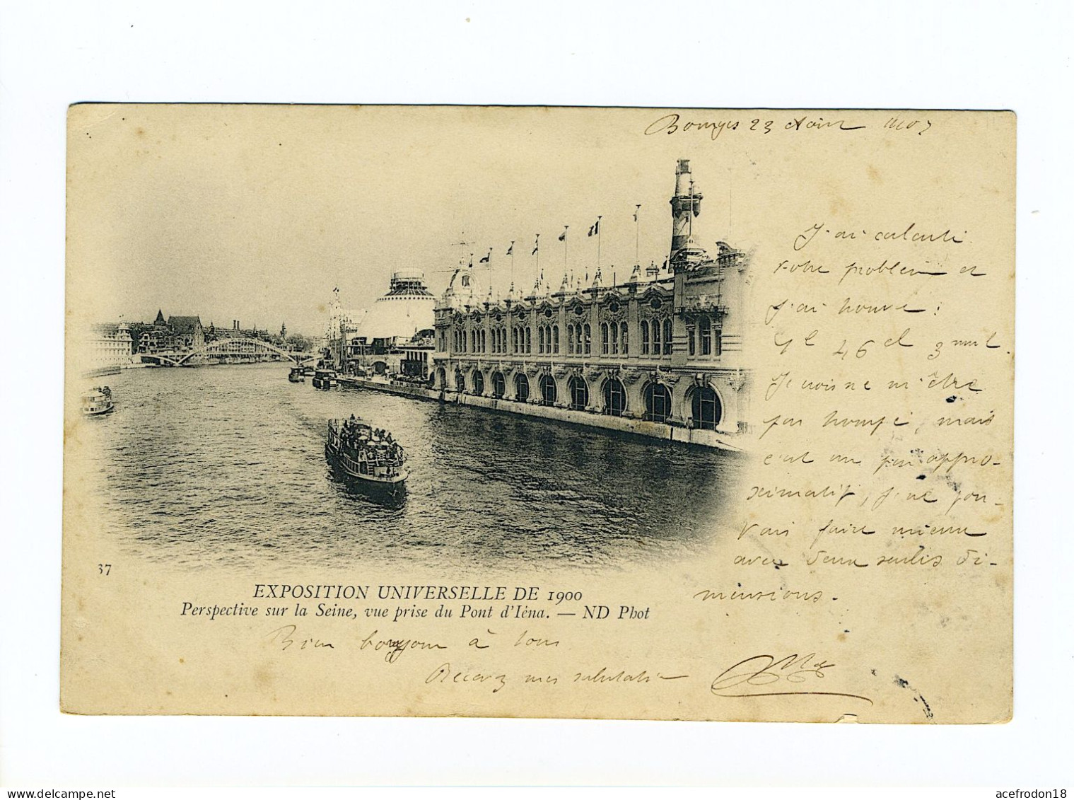 PARIS - Exposition Universelle De 1900 - Perspective Sur La Seine, Vue Prise Du Pont D'Iéna - Exhibitions