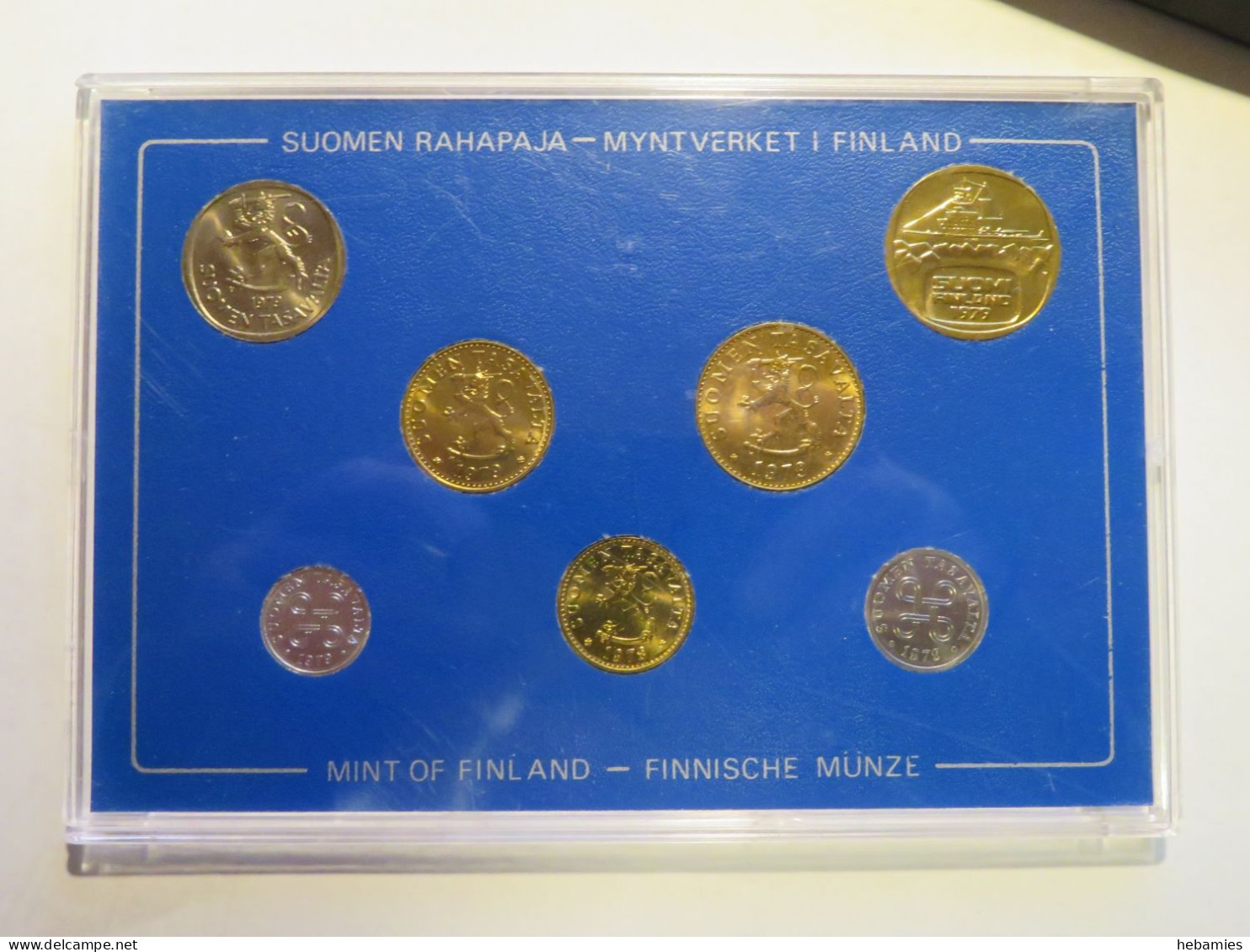 The Mint Of Finland Official Coin Set Year 1979 - In ORIGINAL CASE And MINT CONDITION - - Finlandia