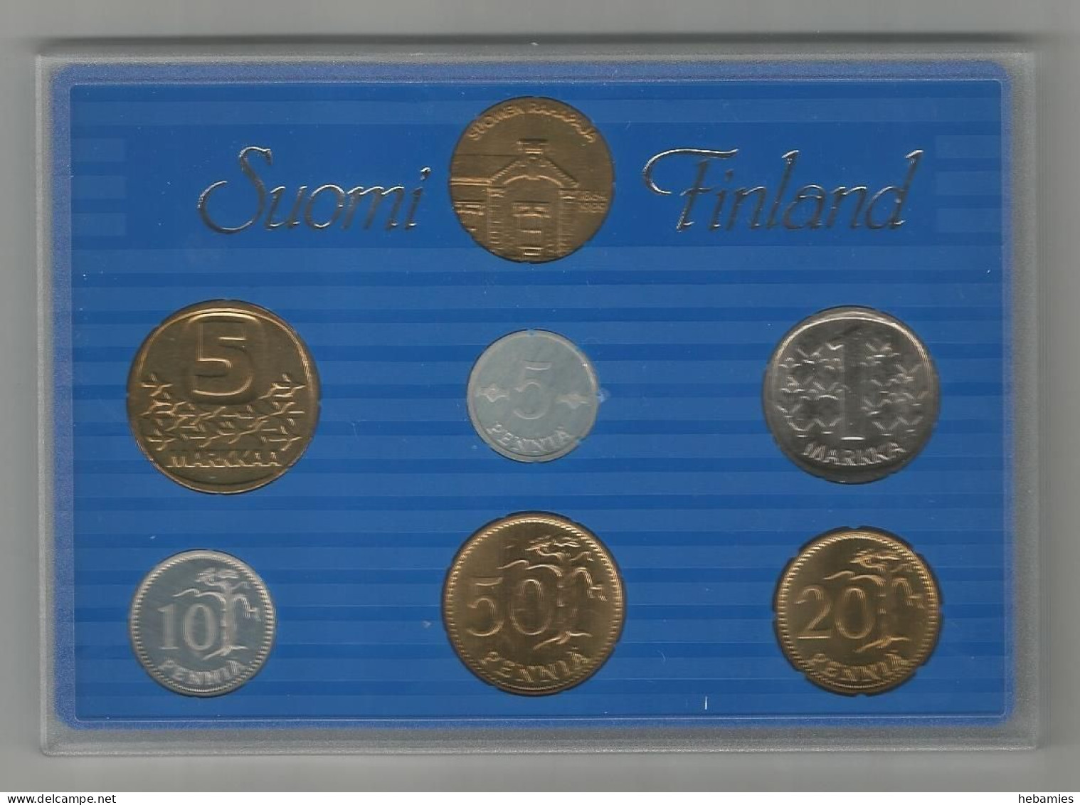 The Mint Of Finland Official Coin Set With Special Token Year 1990 - In ORIGINAL CASE And MINT CONDITION - - Finnland