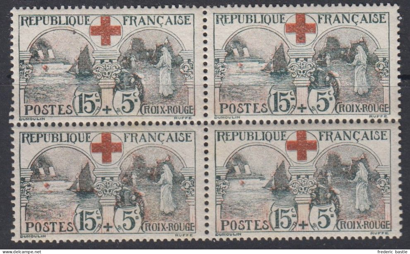 Croix Rouge - N° 156 X 4  * *  - Cote : 1200 € - Ungebraucht