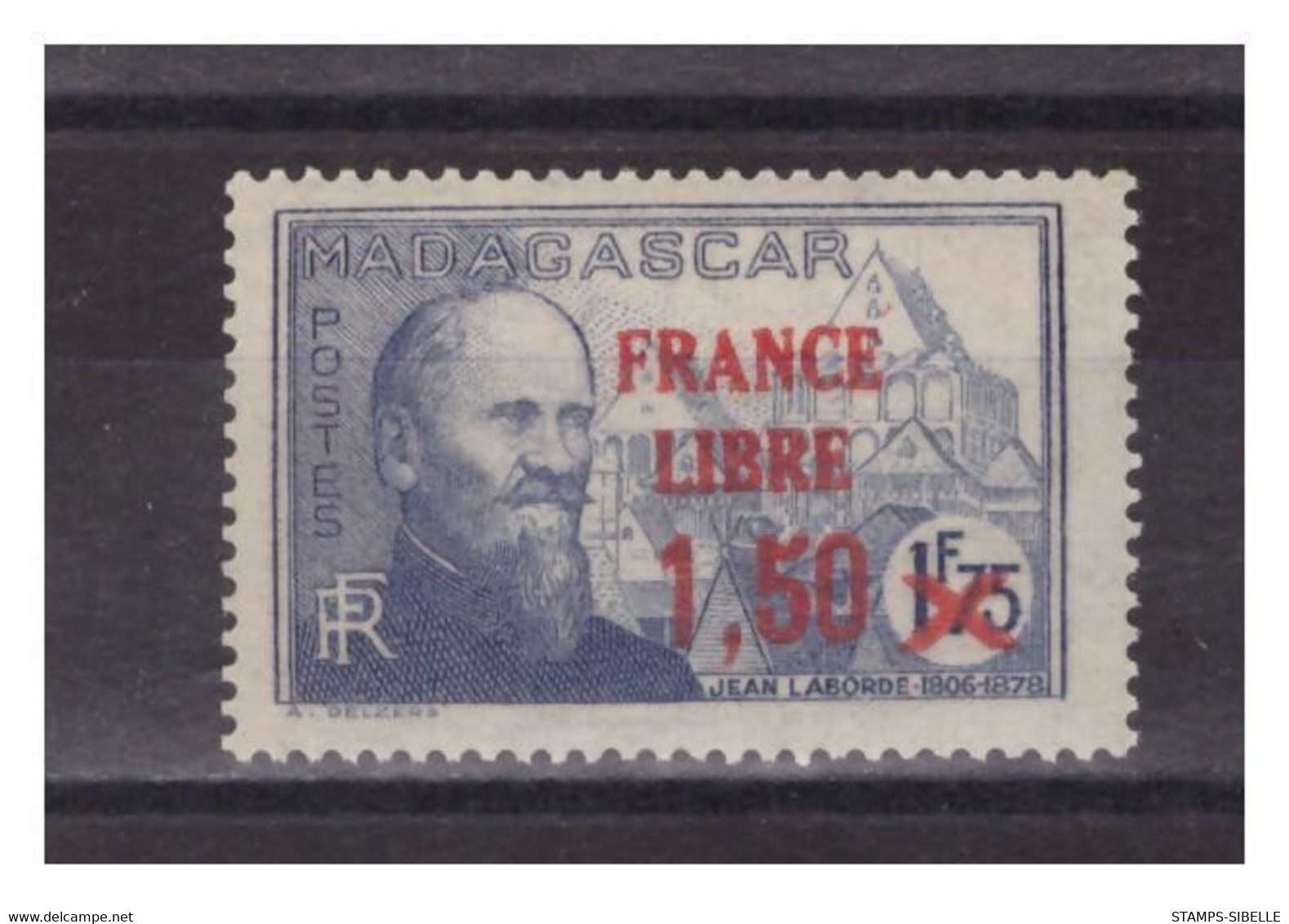 MADAGASCAR  . N ° 263    .1 F 50  SUR  1 F 75    FRANCE LIBRE     . NEUF  ** . SUPERBE . - Unused Stamps