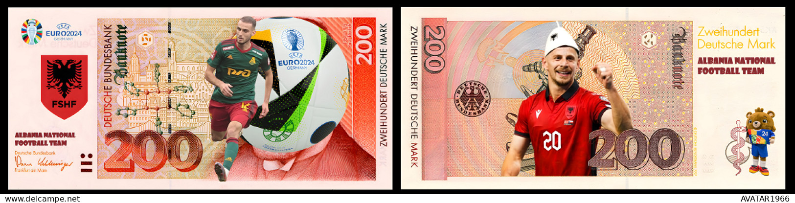 UEFA European Football Championship 2024 qualified country Albania 8 pieces Germany fantasy paper money