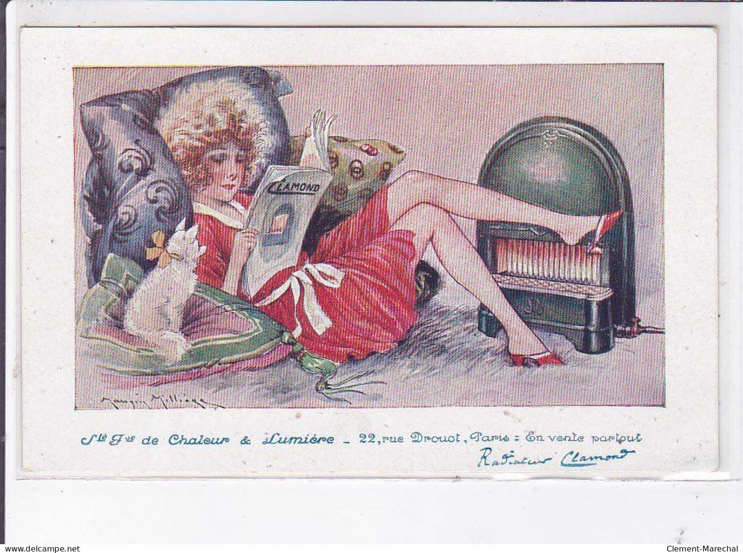 PUBLICITE : Société De Chaleur Et Lumière (illustrée Par Maurice MILLIERE) - Très Bon état - Publicité