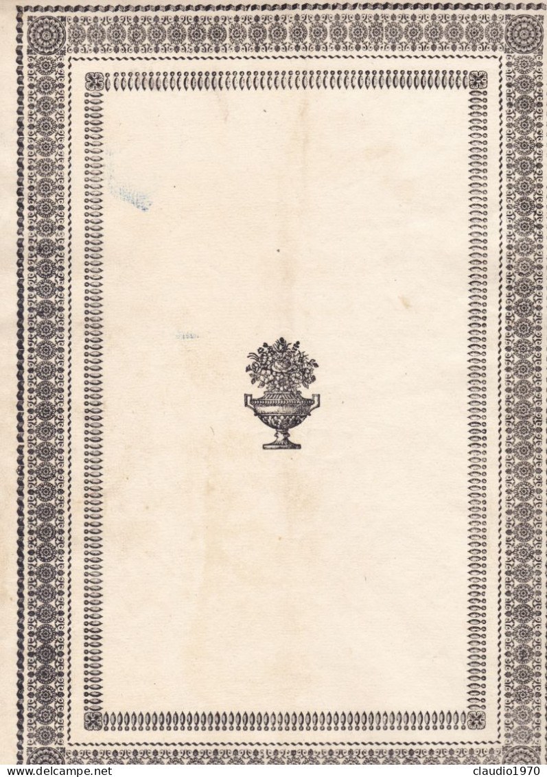 DOCUMENTO  STORICO  - CARTA - Bordo Decorativo (penna E Inchiostro Su Carta) ANNI FINE 800 INIZIO 900 - Historische Dokumente