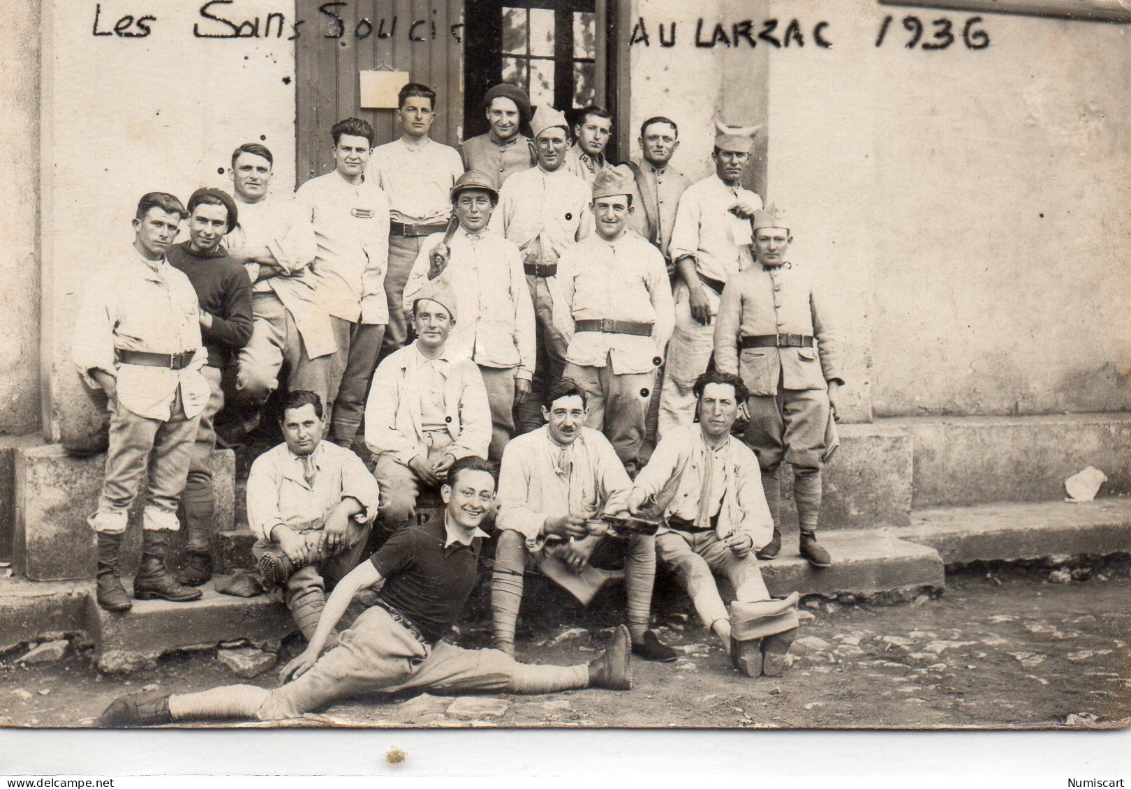 La Cavalerie Carte Photo Camp Du Larzac Très Animée Militaria Les Sans-Soucis En 1936 - La Cavalerie