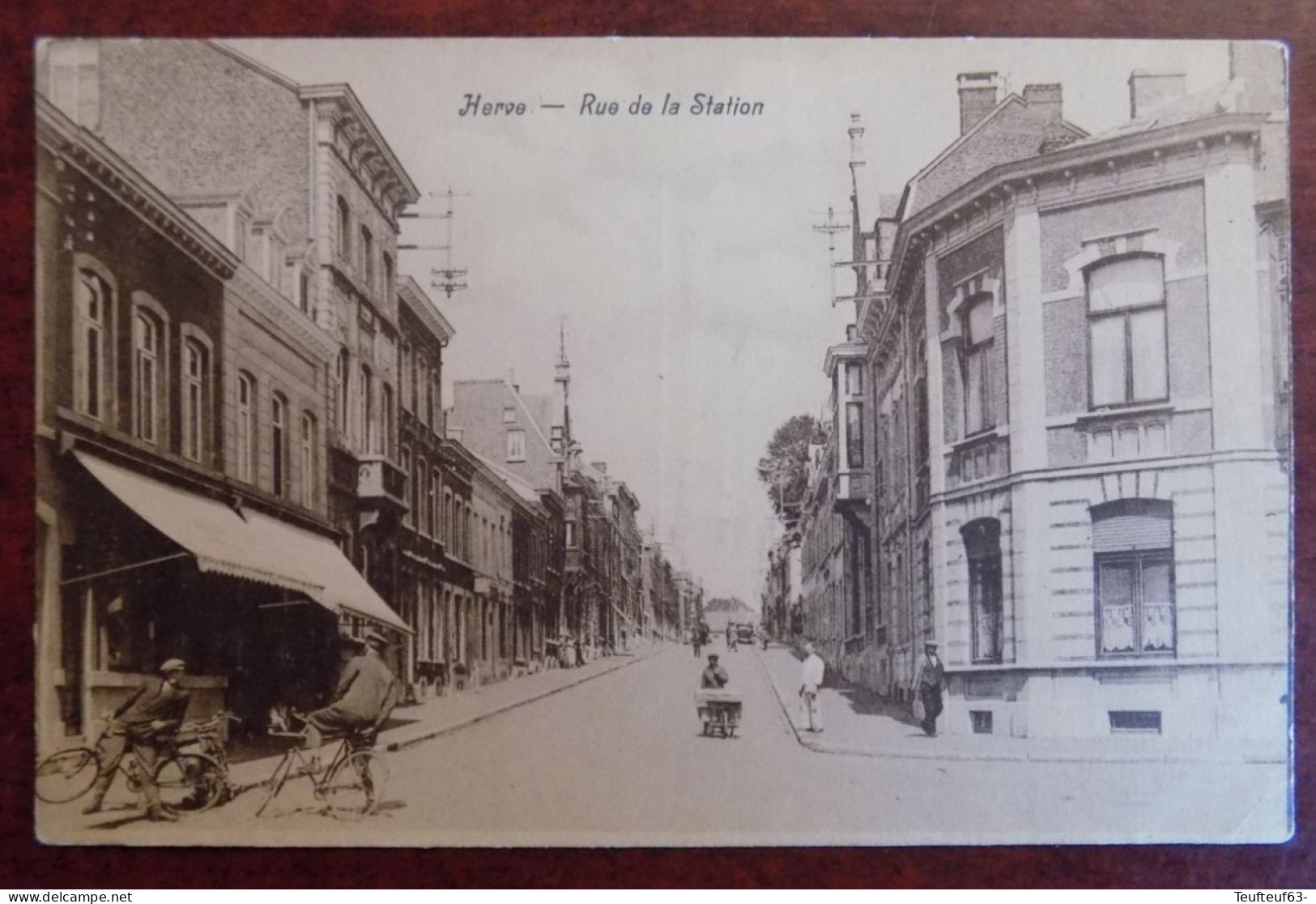 Cpa Herve : Rue De La Station - Herve