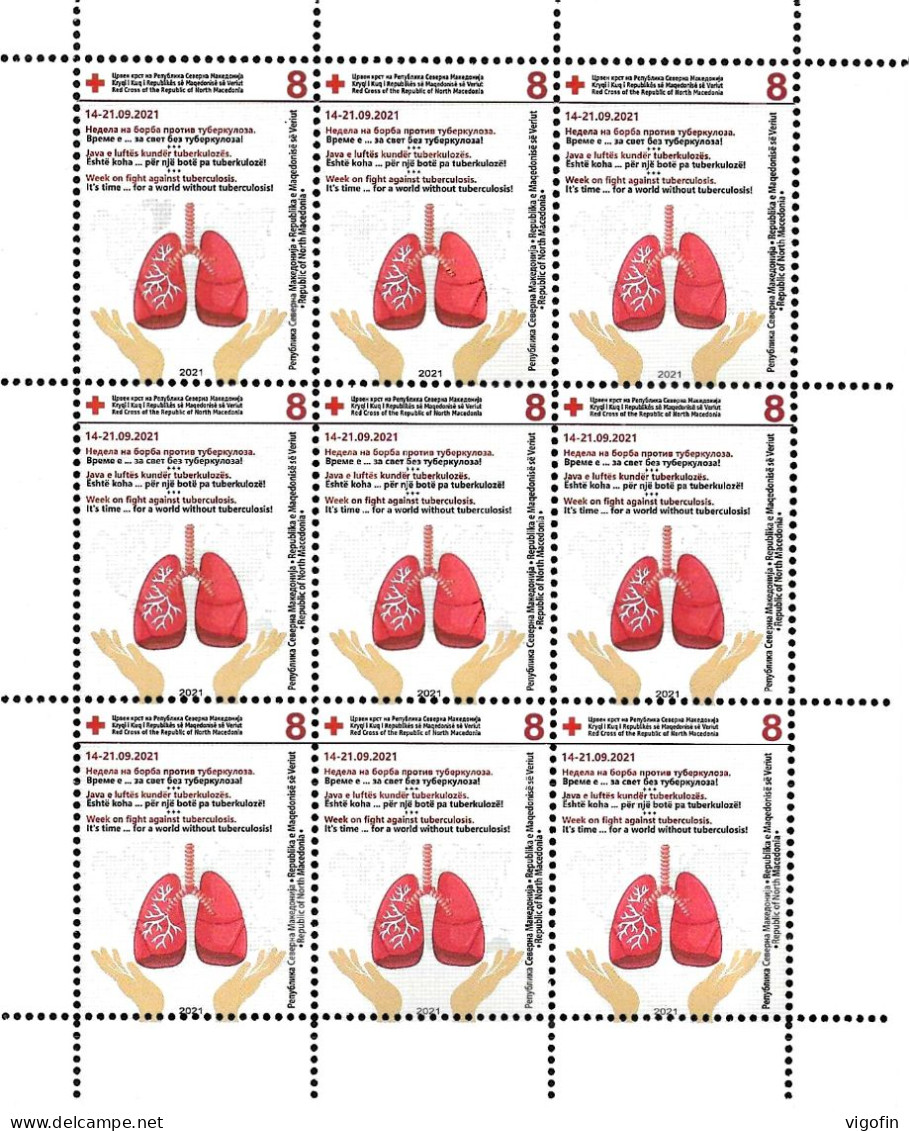 NMK 2021-ZZ1 RED CROSS, NORTH MACEDONIA, MS MNH - Macédoine Du Nord