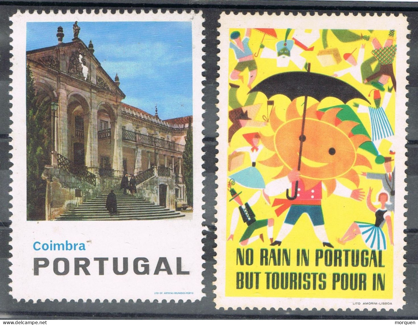 55146. Lote 21 Viñetas PORTUGAL, Turisme, Touristique,  Label, Cinderella ** - Sonstige & Ohne Zuordnung