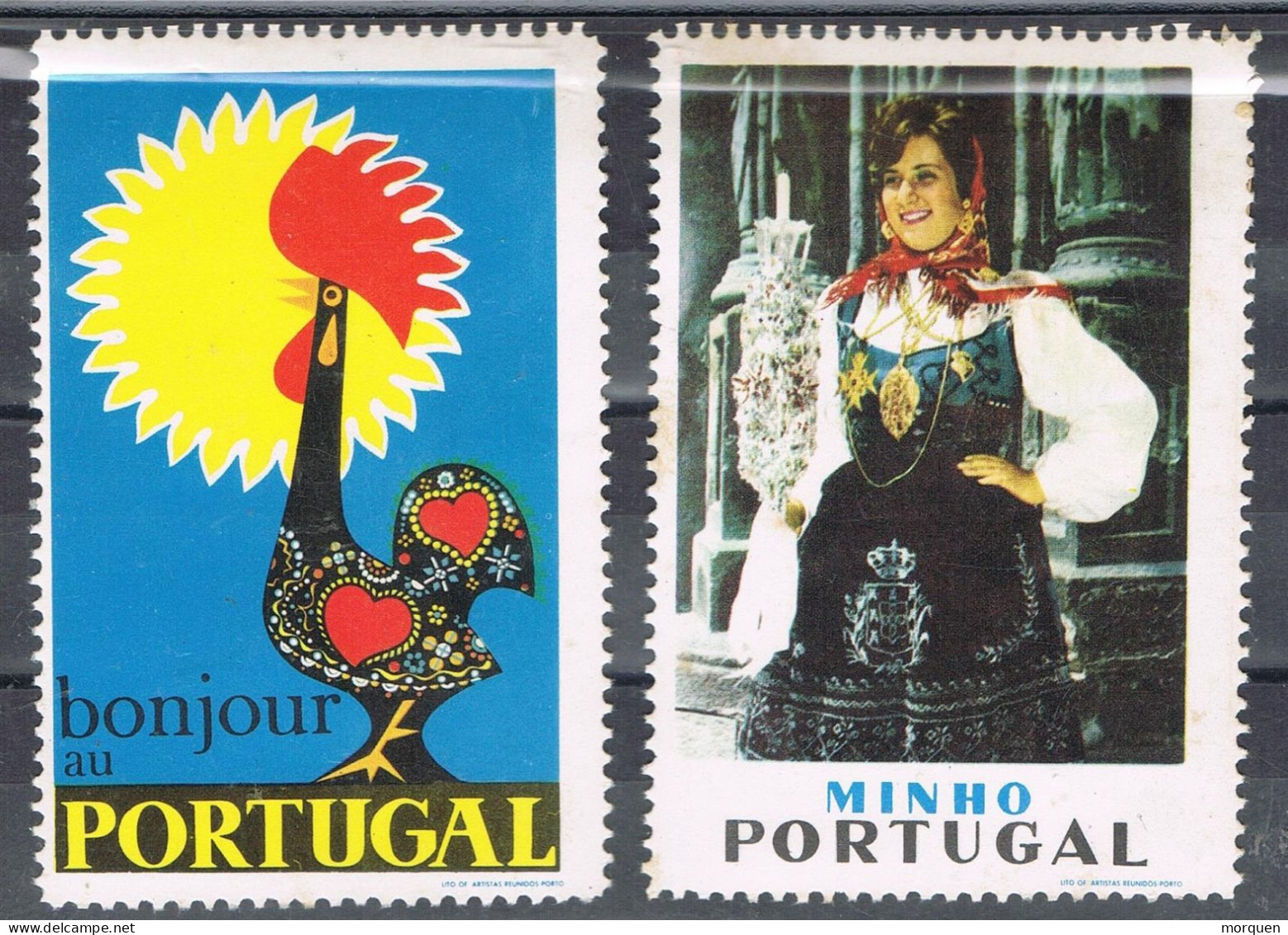 55146. Lote 21 Viñetas PORTUGAL, Turisme, Touristique,  Label, Cinderella ** - Sonstige & Ohne Zuordnung