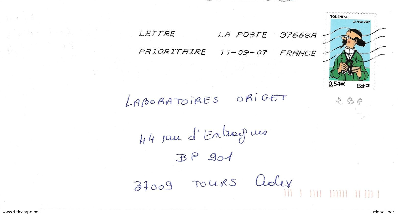 TIMBRE N°4052  -  TOURNESOL  - TARIF DU 1 10 06  AU 28 2 08 - SEUL SUR LETTRE  -  2007 - Tarifs Postaux