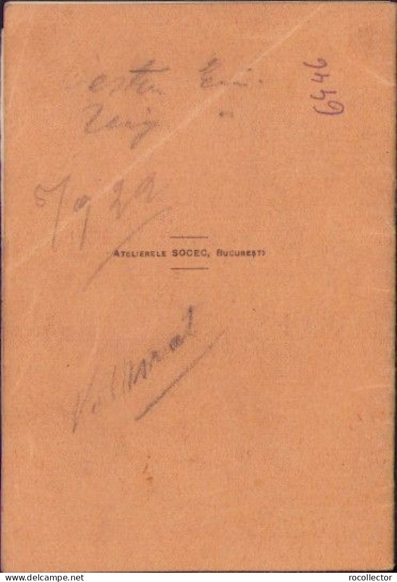 Romanian 1922 passport for Saxon professor Gustav Borger from Hermannstadt A2471N