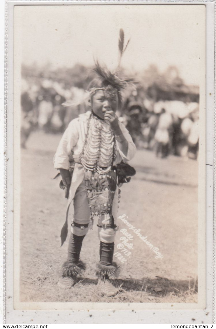 Sioux Indian Boy. Bell Photo. * - Indiens D'Amérique Du Nord