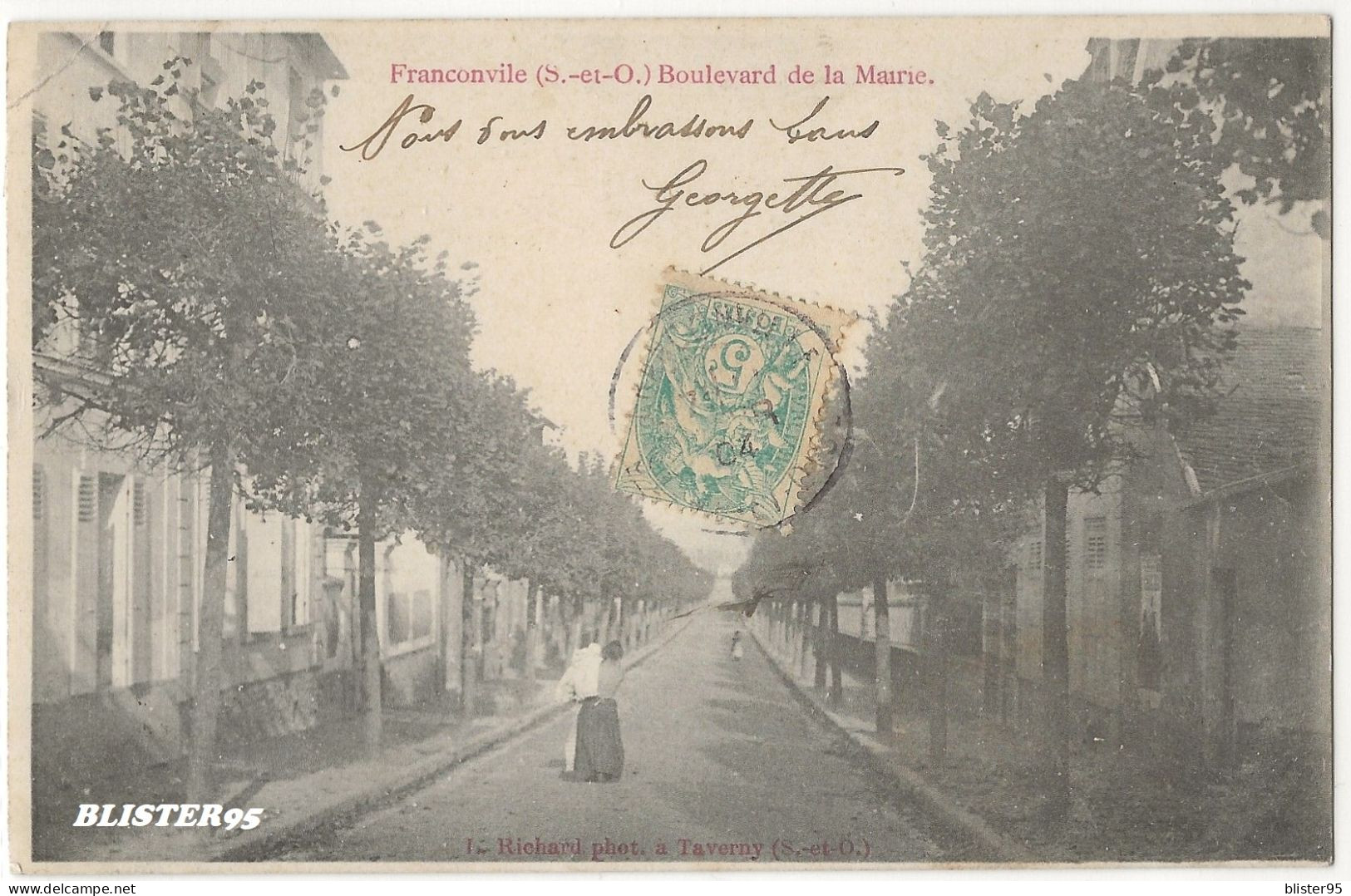 Franconville (95) Boulevard De La Mairie , Envoyée En 1904 - Franconville